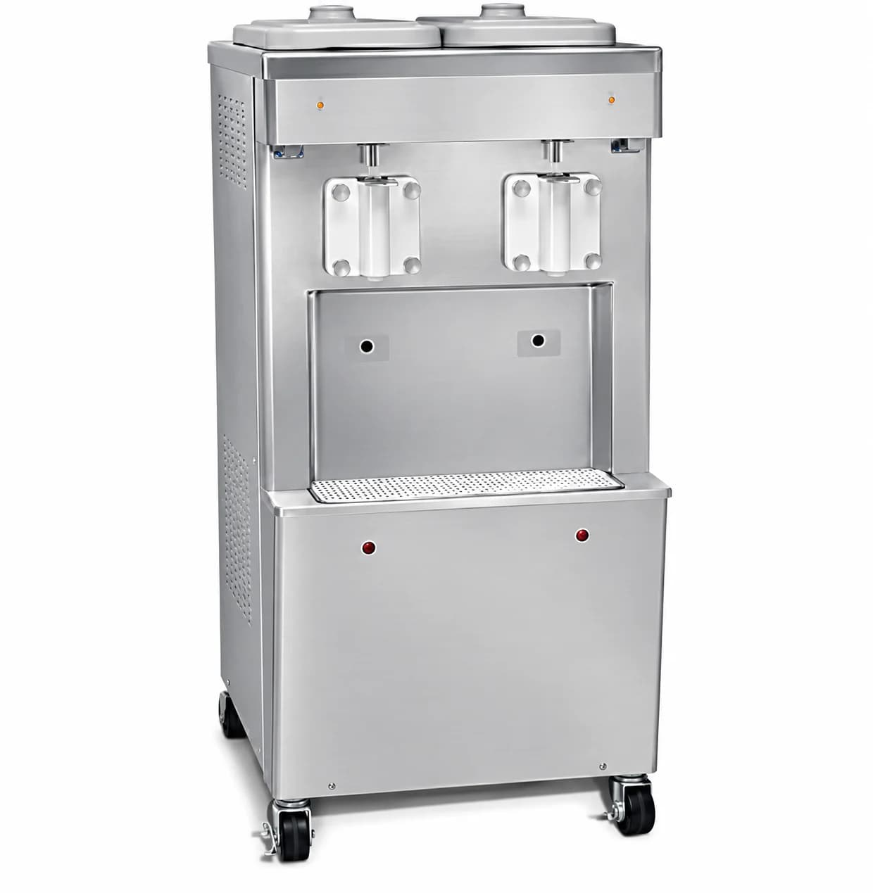 Floor-standing stainless steel soft-serve machine